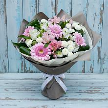 Букет цветов из:  Герберы, Альстромерии и Хризантемы #REPLACE_PRED# Маджалисе