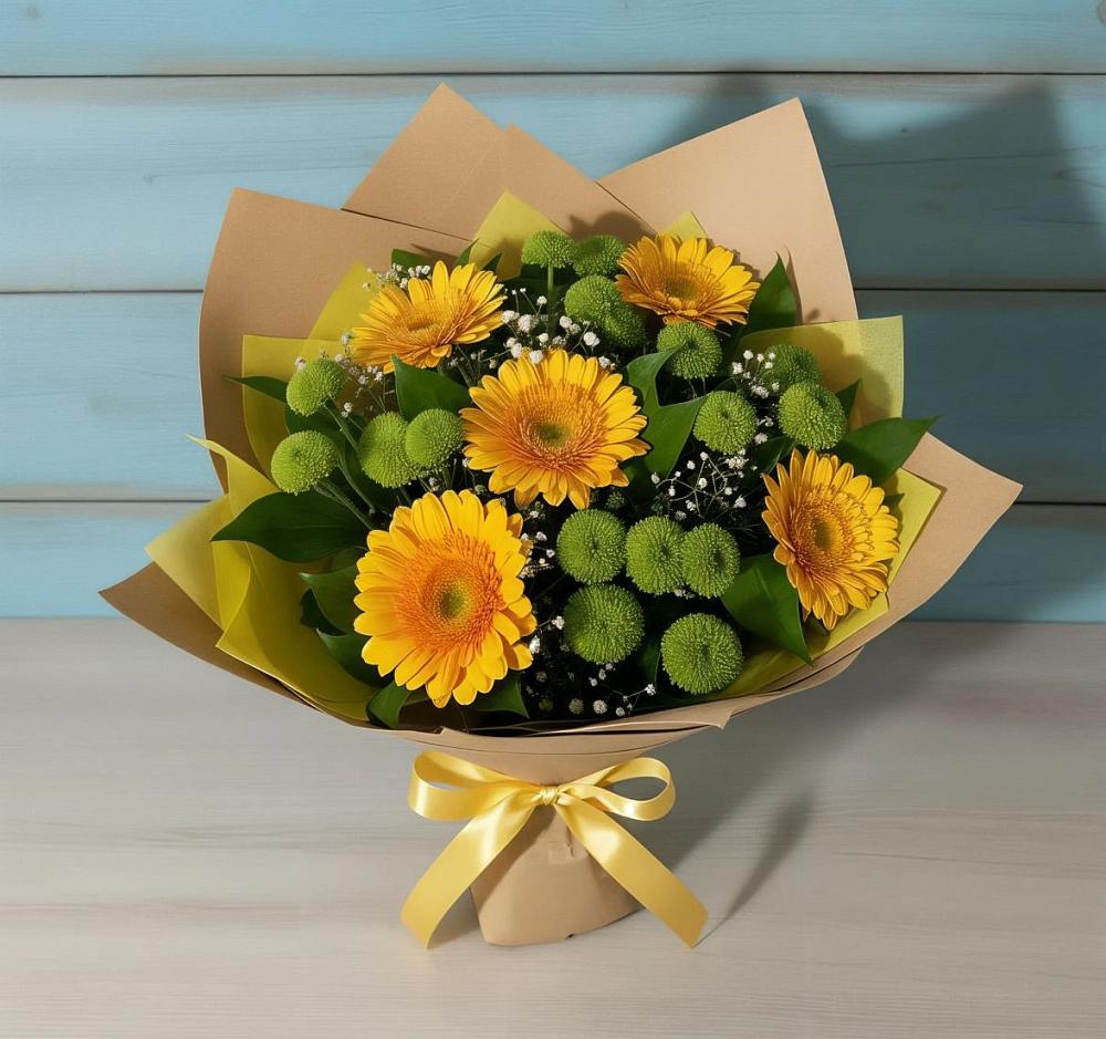Букет цветов из: Герберы и Хризантемы в Маджалисе