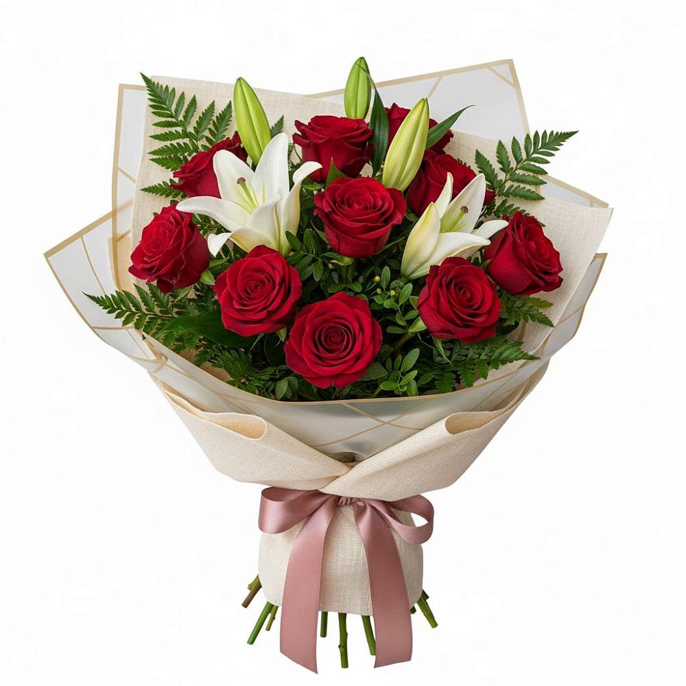 Букет цветов из: Лилии и Розы в Маджалисе