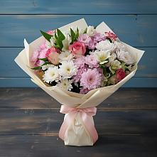 Букет цветов из:  Хризантемы, Альстромерии и Розы в Маджалисе