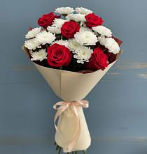 Букет цветов из:  Розы и Хризантемы #REPLACE_PRED# Маджалисе