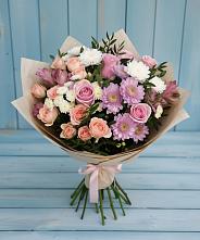 Букет цветов из:  Хризантемы, Розы и Альстромерии в Маджалисе